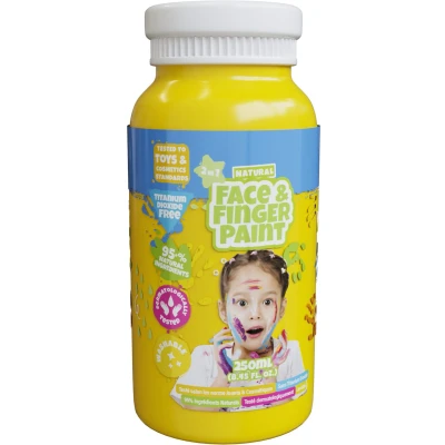 Afbeelding van Natural Face &amp; Fingerpaint Fles Geel, 250ml
