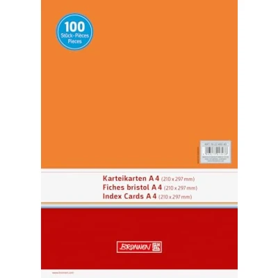 Afbeelding van Brunnen indexkaart ongelinieerd A4 oranje
