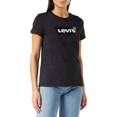 Afbeelding van Levi&#039;s THE Perfect TEE Seasonal Clear FOIL Tshirt print, Dames, Maat: XXS, Blacks