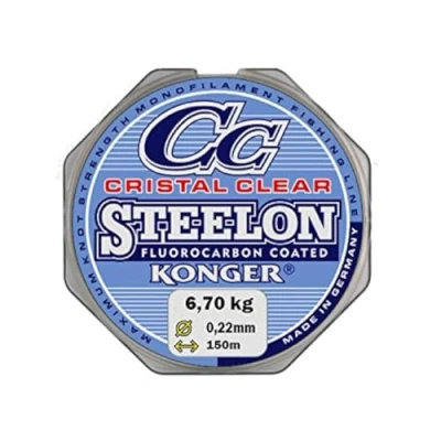 Afbeelding van Konger Vislijn Cristal Clear Fluorocarbon Coated 0,12 0,50mm/150m monofile Super Sterk! (0,22mm / 6,70kg)