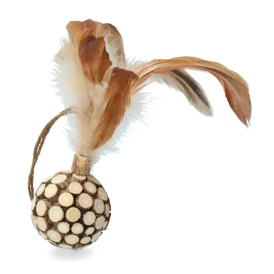 Afbeelding van Addicted Wooden ball with feathers