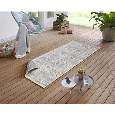 Afbeelding van Dubbelzijdige Loper Biri Crème 80x350cm Grijs 123vloerkleed.nl is de online webshop voor vloerkleden en woonaccessoires.