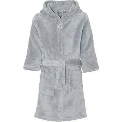 Afbeelding van Playshoes Fleece badjas met capuchon Grijs maat 86 92cm