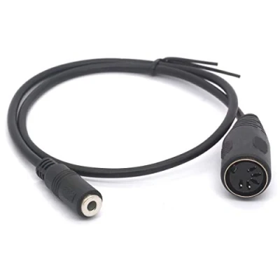 Afbeelding van 3.5 naar MIDI kabeladapter 5 pins Din vrouwelijke stekker 3.5mm (1/8&quot;) Jack Audio Adapter voor Bang &amp; Olufsen, Naim, Quad.Stereo Systems (50 cm)