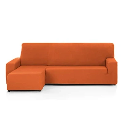 Afbeelding van Martina Home bankovertrek voor chaise longue, model Tânez, modern design, stof, oranje, kort hoekdeel links