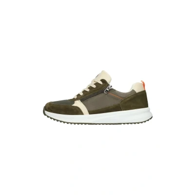 Afbeelding van Waldläufer Sneakers laag, Heren, Maat: 41, Oliv beige Leer