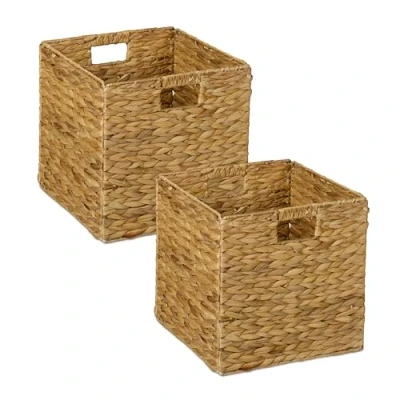 Afbeelding van opbergmand waterhyacint set van 2 30x30x30 cm badkamer speelgoed