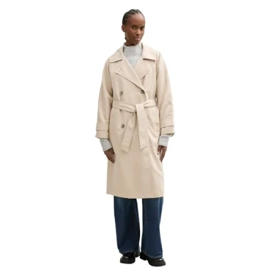 Afbeelding van TOM Tailor Denim Loose FIT Trenchcoat, Dames, Maat: XL, Soft calm beige