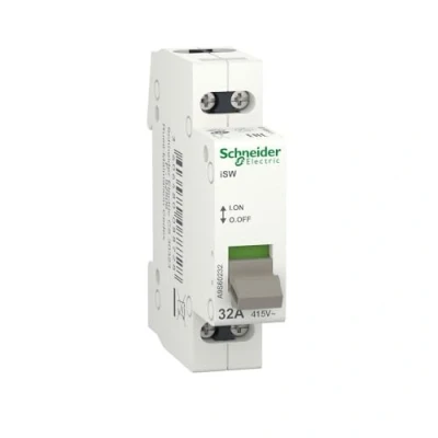 Afbeelding van Schneider electric ii lastschakelaar 2 polig 32a 415v inbouwschakelaar modulair uitschakelaar a9s60232