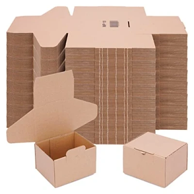 Afbeelding van verpacking Vouwdozen 120 x 100 80 mm bruin (buitenmaat 125 105 85 mm) WP 10 verzenddozen DHL karton Hermes DPD GLS verpakking (500 stuks)
