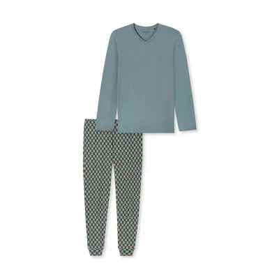 Afbeelding van Schiesser SET Pyjama, Heren, Maat: 52, Mineral