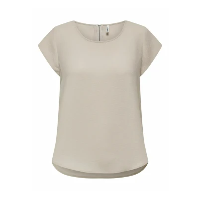 Afbeelding van ONLY Onlvic Solid Blouse, Dames, Maat: 34, Moonbeam