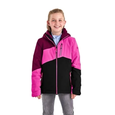 Afbeelding van killtec meisjes SKI jack/functioneel jack met afritsbare capuchon en sneeuwvanger KSW 166 GRLS JCKT, raspberry, 116, 38509 000