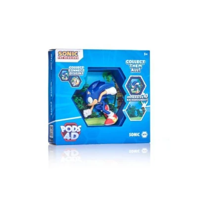 Afbeelding van PODS 4D Sonic Uniek verzamelfiguur met bobbelhoofd dat uit hun wereld breekt in de jouwe Wand of plankdisplay speelgoed en geschenken Serie 1 nr. 479