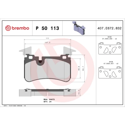 Afbeelding van Brembo Remblokset P 50 113