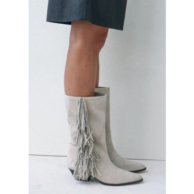 Afbeelding van Sacha Beige Cowboy Laarzen (Maat 38, Suède)