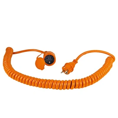 Afbeelding van AS Schwabe 70413 Stroom Verlengkabel 16 A Oranje 5 m H07BQ F 3G 1,5 mm² Spiraalkabel