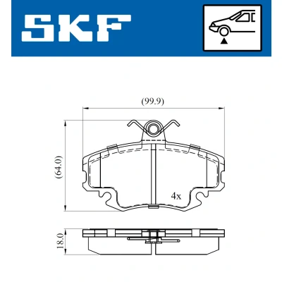 Afbeelding van SKF Remblokset VKBP 80050