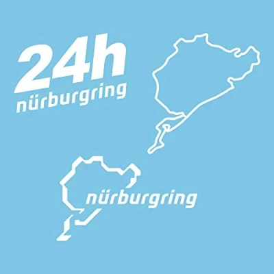 Afbeelding van Autodomy Stickers Nurburgring Verpakking met 2 stuks voor Auto of Motor (Wit)