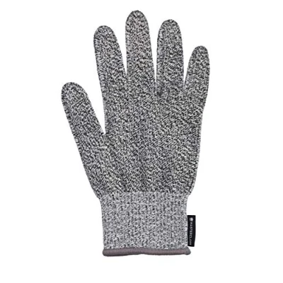 Afbeelding van KitchenCraft MasterClass Veiligheidssnijhandschoen, Antislip, 1 Maat, Grijs, MCSAFETYGLV