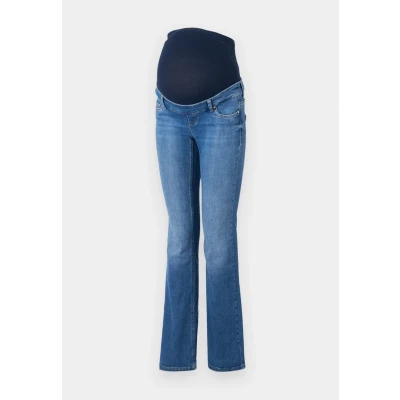 Afbeelding van ONLY Maternity Olmblush Flared Jeans, Dames, Maat: Lx32, Medium blue denim