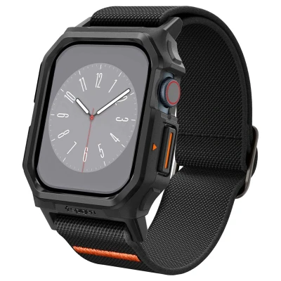 Afbeelding van Spigen Lite Fit Pro Case met Bandje Compatibel Apple Watch 10 46mm (2024) Mat Zwart