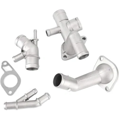 Afbeelding van KSTE Koelvloeistof 1,8T flens, aluminium 1,8T, 4 stuks / set van koelvloeistof, flexibel, flens compatibel met Mk4 G o l f 1.8T 2000 2005 06A121132A