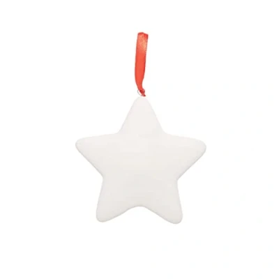Afbeelding van Baker Ross FC109 Kerstster keramische ballen Pak van 4, maak je eigen decoraties, kerstversiering, ideaal kunst en handwerkproject voor kinderen om te versieren op hangen