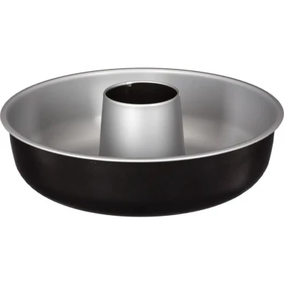 Afbeelding van 5Five Taarten bakken bakvorm Backery Pro metaal anti aanbak laag zwart 25 x 7.2 cm Bakringen