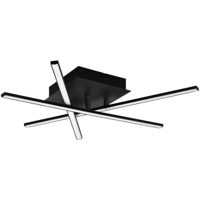 Afbeelding van EGLO Lasana 3 Wandlamp/Plafondlamp LED 50 cm Zwart/Wit