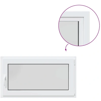 Afbeelding van vidaXL Kelderraam RISOR 110x50 cm draaikiep draai DIN rechts wit