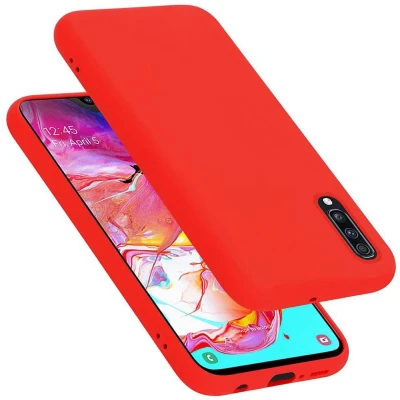 Afbeelding van Cadorabo Hoesje geschikt voor Samsung Galaxy A70 / A70s in LIQUID ROOD Beschermhoes gemaakt van flexibel TPU silicone Case Cover