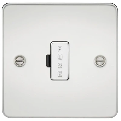 Afbeelding van Knightsbridge FP6000PC FPAV6000PC platte plaat 13A gesmolten spoor eenheid gepolijst chroom
