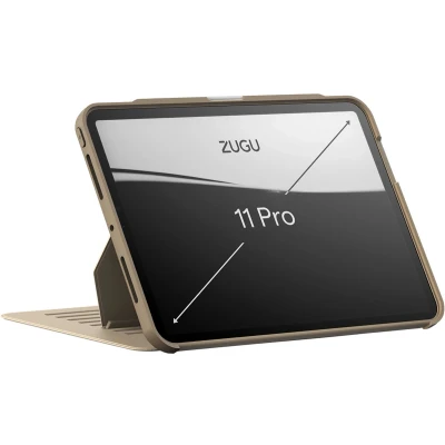 Afbeelding van Zugu case iPad Pro 11 (M4) 2024 oersterke luxe flip over volledige 360˚ bescherming met multifunctionele standaard functie geschikt voor Apple Pencil Sand