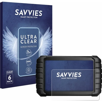 Afbeelding van Savvies Screenprotector voor iCarsoft CR Max BT (2024) Folie Beschermfolie transparant (6 Stuks)