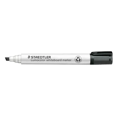 Afbeelding van STAEDTLER Whiteboard Marker Lumocolor, zwart, droog en zonder resten afwasbaar, wigvormige punt ca. 2 of 5 mm, hoge kwaliteit, Made in Germany, 10 zwarte markers, 351 B 9