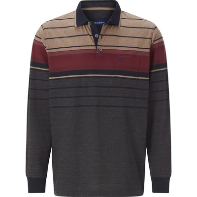Afbeelding van Babista Poloshirt, Heren, Maat: Medium, Dunkelblau gestreift