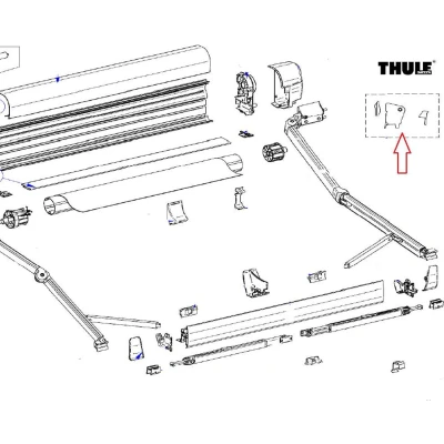 Afbeelding van Thule Connection Piece Tension Rafter 8000 Kleurloos Luifels Accessoires