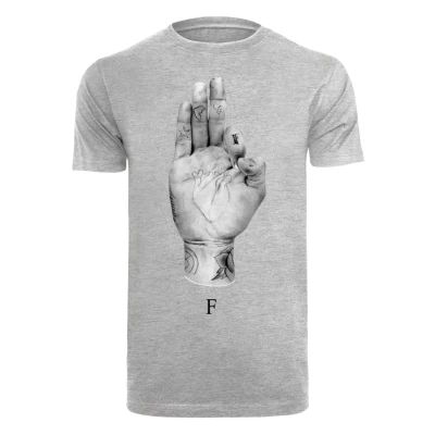 Afbeelding van Mister Tee FMS SIGN Tshirt print, Heren, Maat: Small, Heather grey