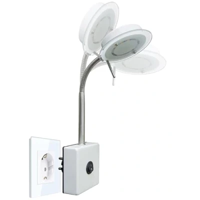 Afbeelding van Trango Stekkerlamp 2604 in wit mat incl. 5 Watt warm 3000K LED module lamp, wandlamp, leeslamp, keukenlamp, nachtlampje, fitting lamp