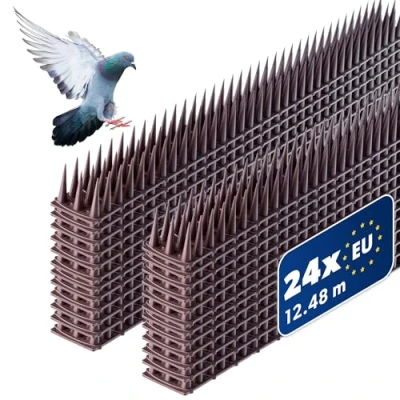 Afbeelding van KADAX vogelverdediging gemaakt van plastic, 51 x 4 3,5 cm, dierenverdediging, 3 rijen, kattenpieken, marts, duif, doof, waarneming, dak, duifverdediging, vogelbescherming