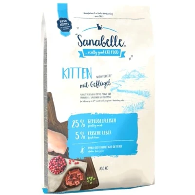 Afbeelding van Sanabelle Kitten kattenvoer met gevogelte 2 x 10 kg