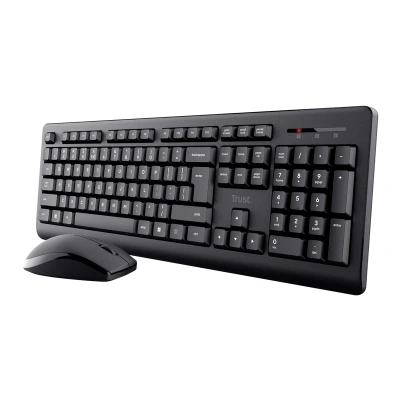 Afbeelding van Trust Primo toetsenbord Inclusief muis RF Draadloos QWERTY Amerikaans Engels Zwart