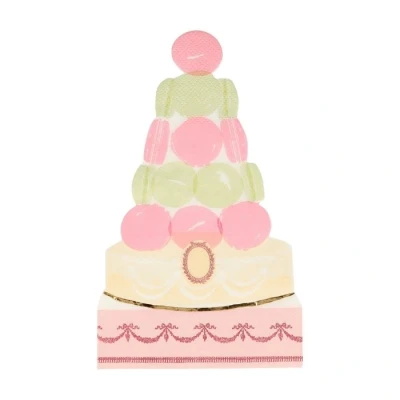 Afbeelding van Ladurée Paris servetten macaron pyramide (16st) Meri