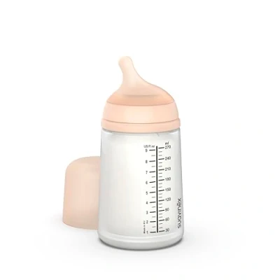 Afbeelding van SUAVINEX Zero anti koliek fles, 0 maanden gemiddelde debiet 270 ml, wit