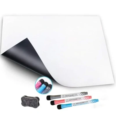 Afbeelding van villexun Droog afwasbaar wit whiteboard magneetbord koelkast magneet notitie flexibel (A3)
