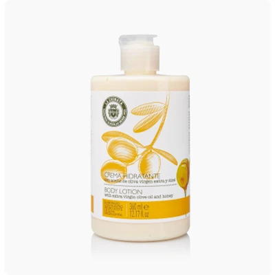 Afbeelding van Bio Hydraterende lichaam crème met extra vierge olijfolie en honing 360ml