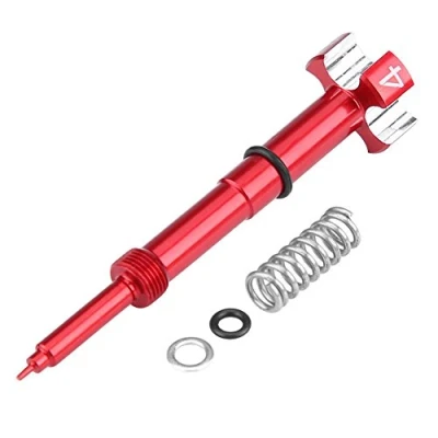 Afbeelding van Motorfiets lucht brandstofmengschroef,Luchtbrandstof Mix Gas Schroef Regulator Kit voor Keihin FCR MX Carburetor (Rood)