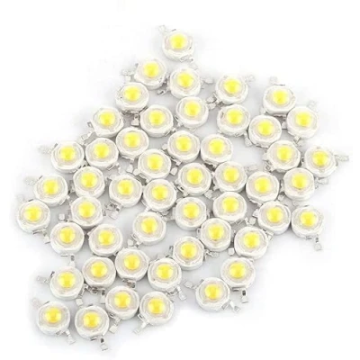Afbeelding van 100 stks High Power LED Chip 3 Watt Super Heldere Intensiteit SMD Licht Emitter Componenten Diode Gloeilamp Kralen DIY Verlichting voor Schijnwerper Koplampen (Wit 6000 6500k)