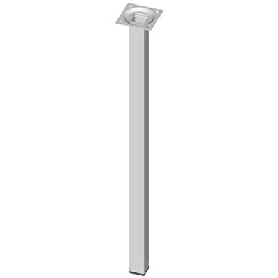 Afbeelding van DIY Element System Meubelpoot vierkant metalen vierkante voet, ideaal als tafelpoot voor het ontwerpen van individuele meubels 25 x mm, lengte 500 wit